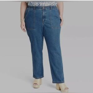 Knox Rose High Rise Straight Leg Jeans 39/XXL